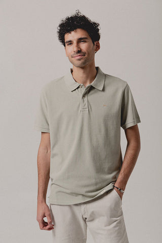 Sage Green Pique Polo Shirt - Sohhan