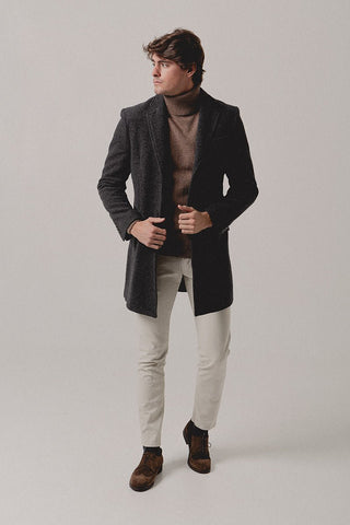 Gray Cloth Coat - Sohhan