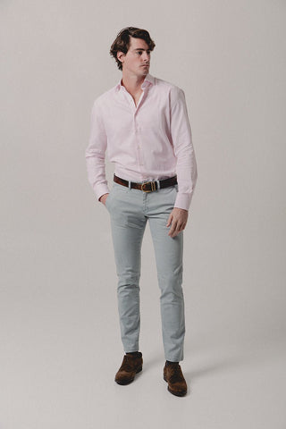 Pink Plain Faux Shirt - Sohhan