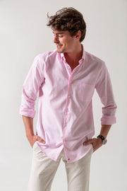 Sport Oxford Shirt Pink Pocket - Sohhan
