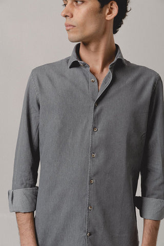Montana Grey Denim Shirt - Sohhan
