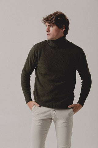 Turtleneck Sweater Hunting Green - Sohhan