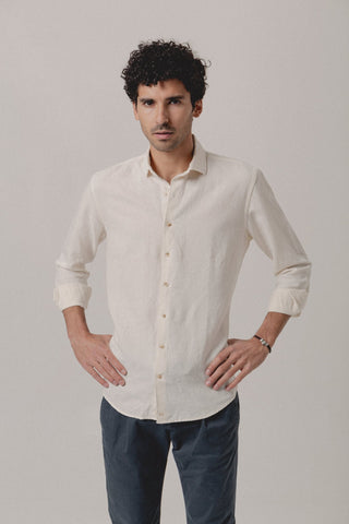 Camisa Lino Bruma Crudo - Sohhan