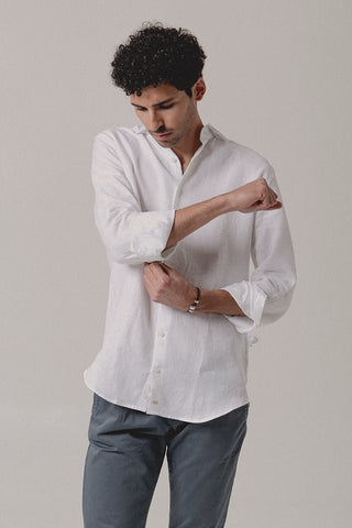 Camisa Lino Cairo Blanco - Sohhan