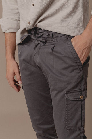 Pantalón Cargo Jack Gris Antracita - Sohhan