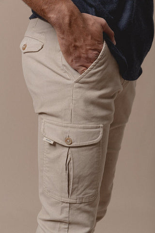 Pantalón Cargo Pana Luxe Crudo - Sohhan