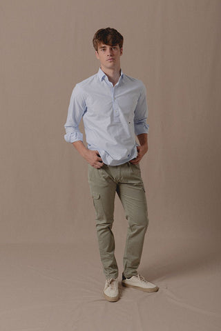 Polera Oxford Classic Celeste - Sohhan