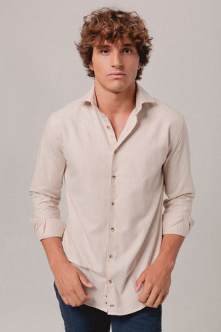 Camisa Franela Beige - Sohhan