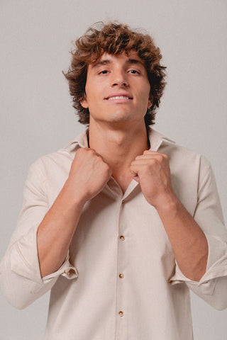 Camisa Franela Beige - Sohhan