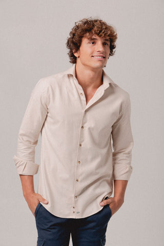 Camisa Franela Beige - Sohhan