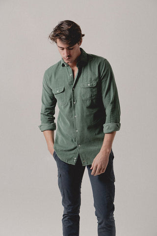 Camisa Micropana Sahara Verde Serengueti - Sohhan